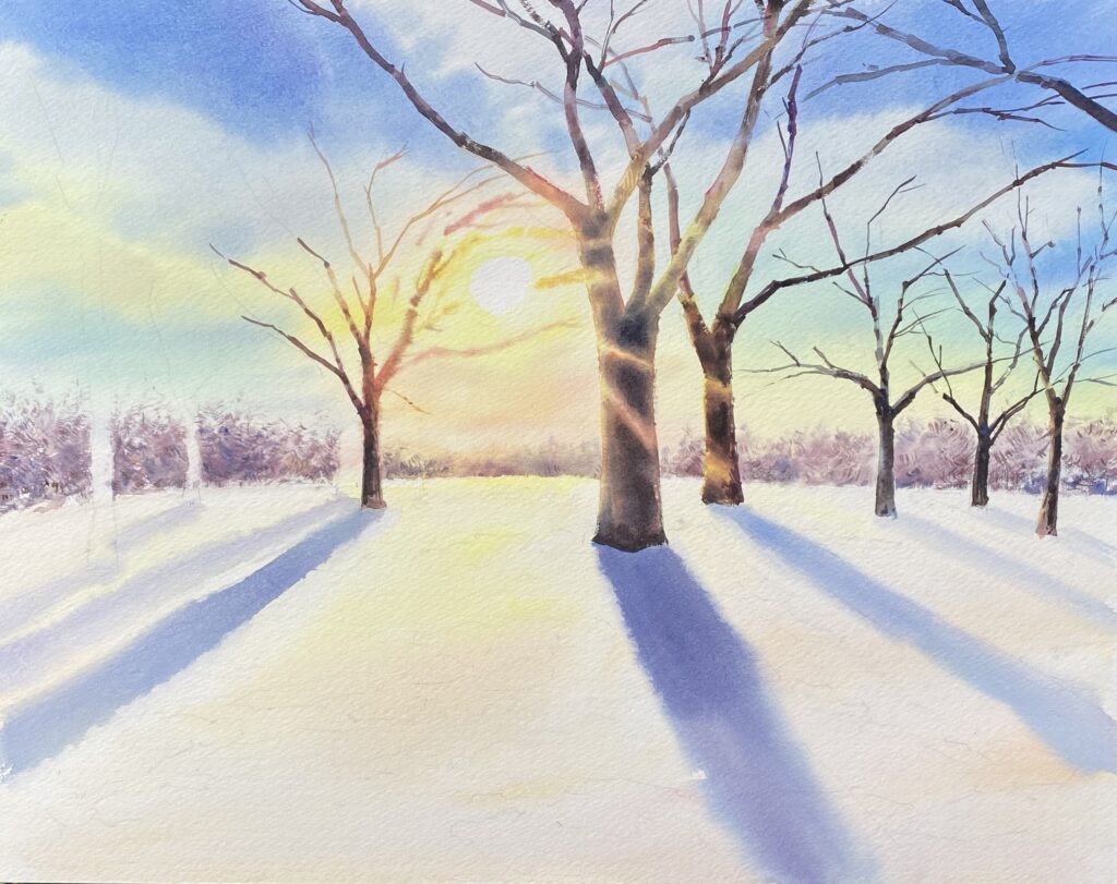 水彩画家 東有達 冬の光を描く 水彩画家 Azumas